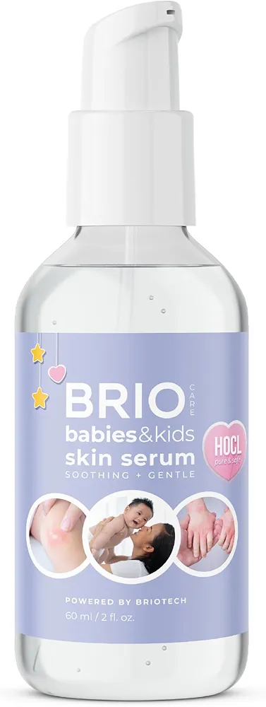 BRIOTECH Babies & Kids Hypochlorous Acid Skin Serum, Clean Vegan Skin Management with Pure HOCL, Soothe Redness and Bumps, Support Against Diaper Irritation 2 fl oz