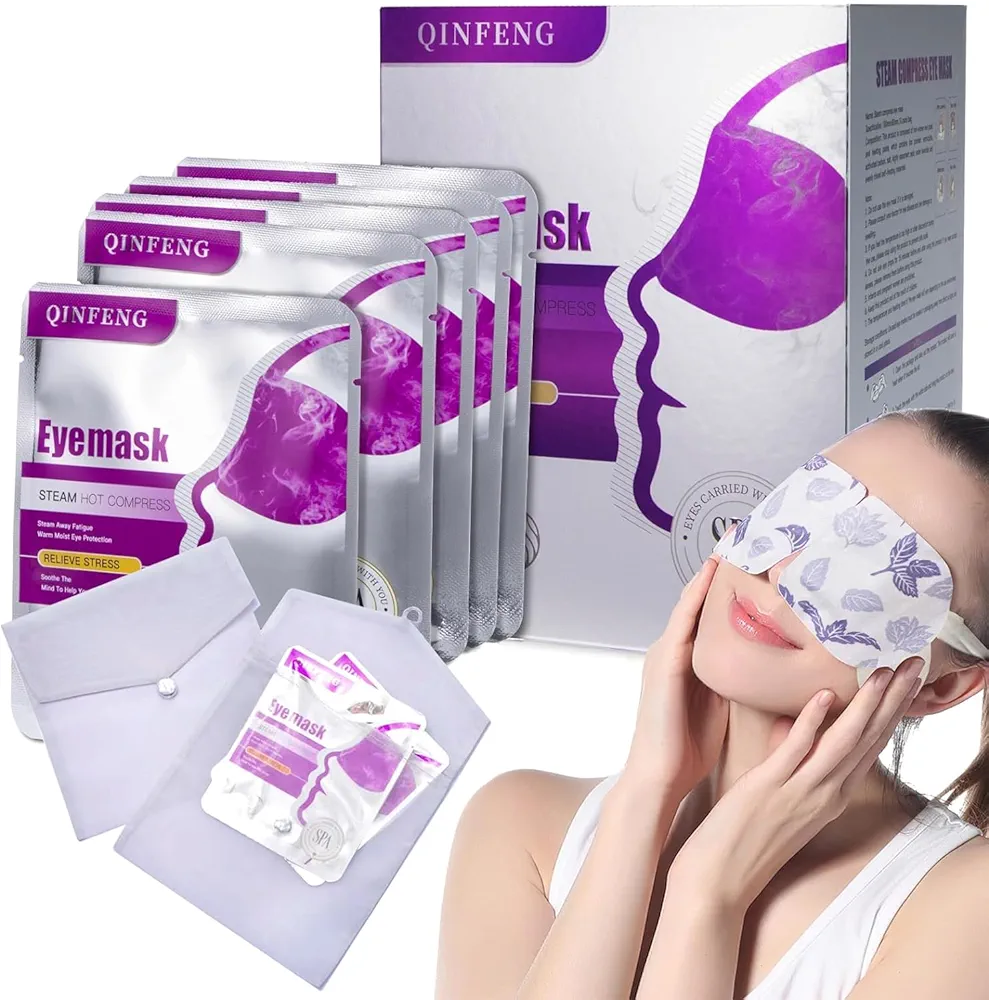 18 Packs Steam Eye Mask for Dry Eyes Eye Self Heating Masks Cornea Care Rest Disposable SPA Warm Eye Compress Sleep Mask for Reduce Eye Fatigue-Unscented