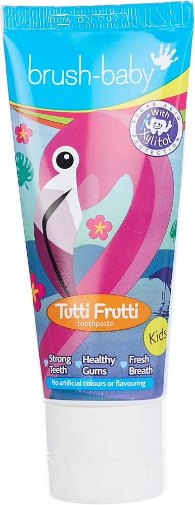 Brush-Baby Children's Toothpaste (3+ years) - Tutti Frutti , 50ml, SLS Free with xylitol