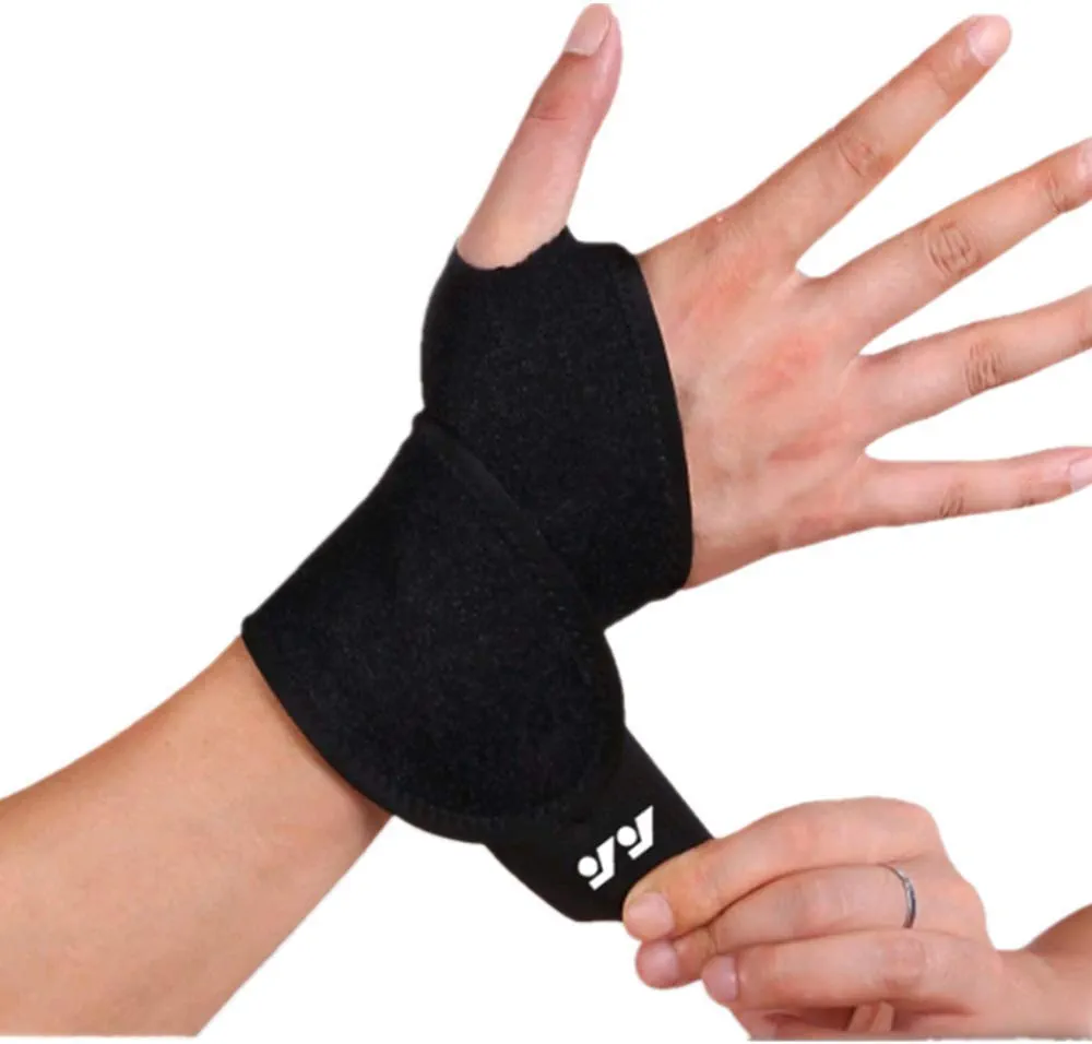 2pack Wrist Support Brace Sports Exercise Training Hand Protector Neoprene Wrist Wraps with Thumb Loops -Suitable for Both Right and Left Hands