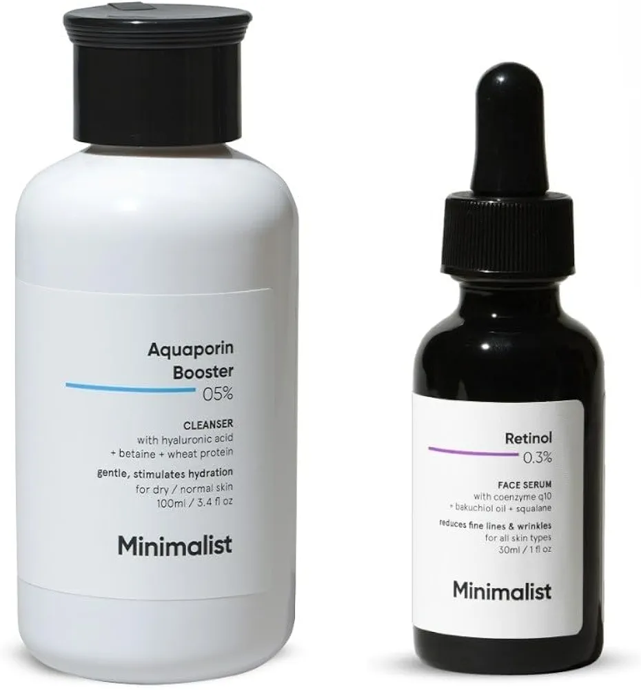 Minimalist Anti Aging Skincare Duo | Face Wash, Serum