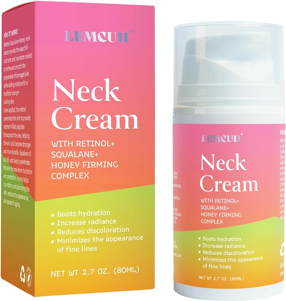 Retinol Neck Firming Tightening Cream: Neck Firming Cream for Women - Retinol Tightening Skin Creams - Anti Wrinkle Aging for Neck & Décolleté