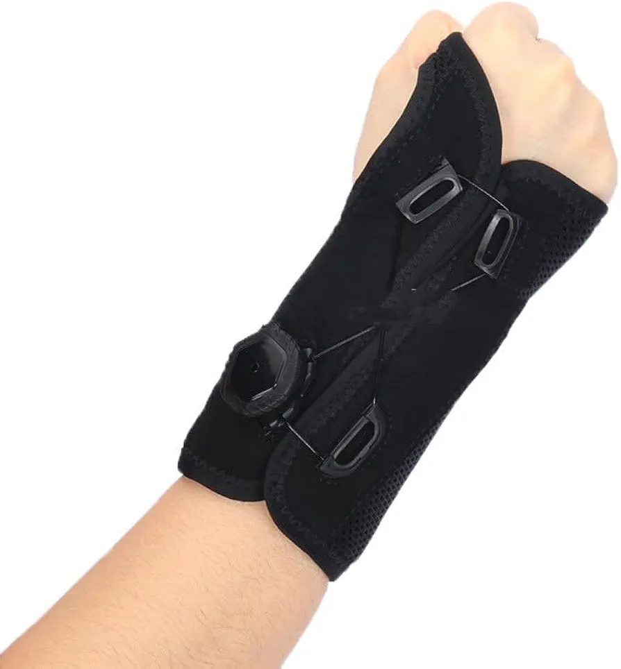 Carpal Tunnel Wrist Brace with Metal Splint for Women Men, Adjustable Wrist Support Stabilizer for Hand for Tendonitis,Arthritis (Black, Right)