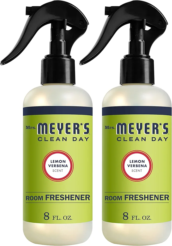 Mrs. Meyer's Clean Day Room Freshener Spray Bottle, Lemon Verbena Scent, 8 Fl oz (Pack of 2)