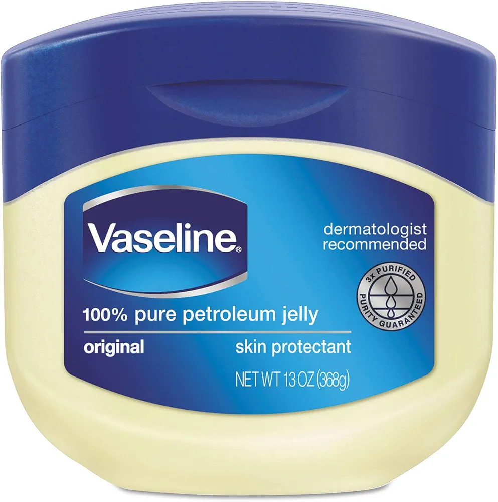 Vaseline Original Petroleum Jelly 13 oz - Hypoallergenic Moisturizer for Dry Skin, Non-Comedogenic Gel