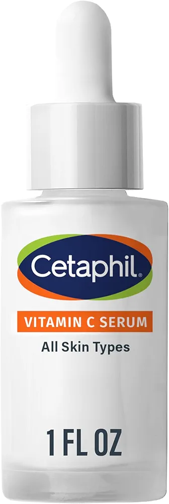 Cetaphil Vitamin C Serum, Visibly Reduces Look of Dark Spots and Hyperpigmentation, Formulated with Niacinamide, Designed for Sensitive Skin, Fragrance Free, Dermatologist Tested, 1oz