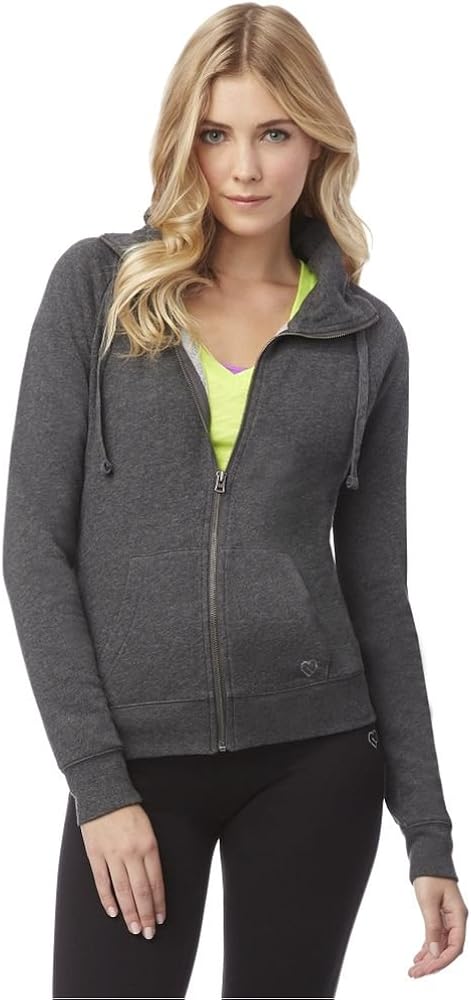 AEROPOSTALE Womens Heathered Fz Sweatshirt, Grey, X-Small