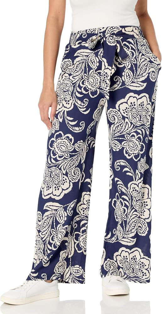 Angie Women's Wide Leg Pants with Self Tie