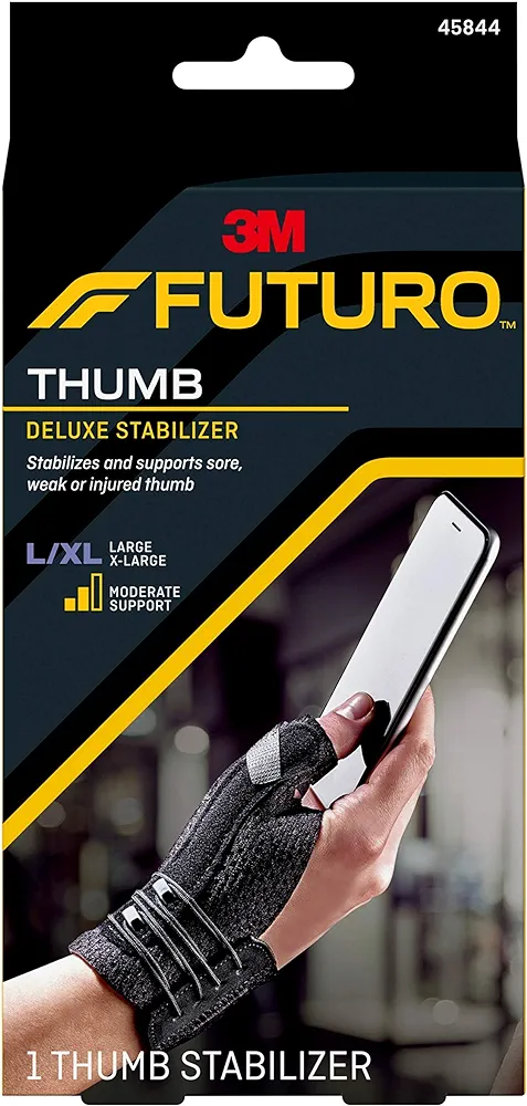 FUTURO Deluxe Thumb Stabilizer, Improves Stability, Moderate Stabilizing Support, Large/X-Large