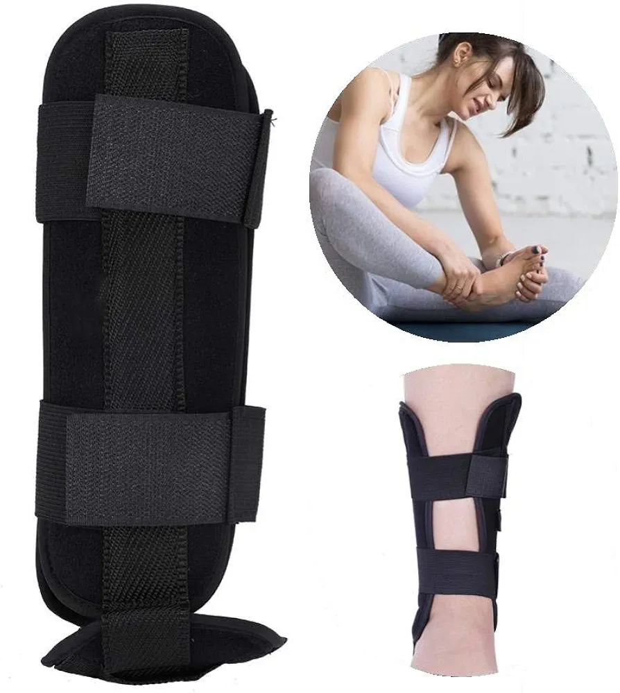 ZJchao Ankle Support, Stirrup Ankle Splint Breathable Foot Drop Orthosis Ankle Brace Support Sprain Splint Arthritis Recovery Osteoarthritis Achilles Tenosynovitis and Plantar