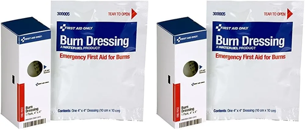 First Aid Only FAE-7012 Burn Dressing Burn Bandage Refill, 4" x 4" (Pack of 2)