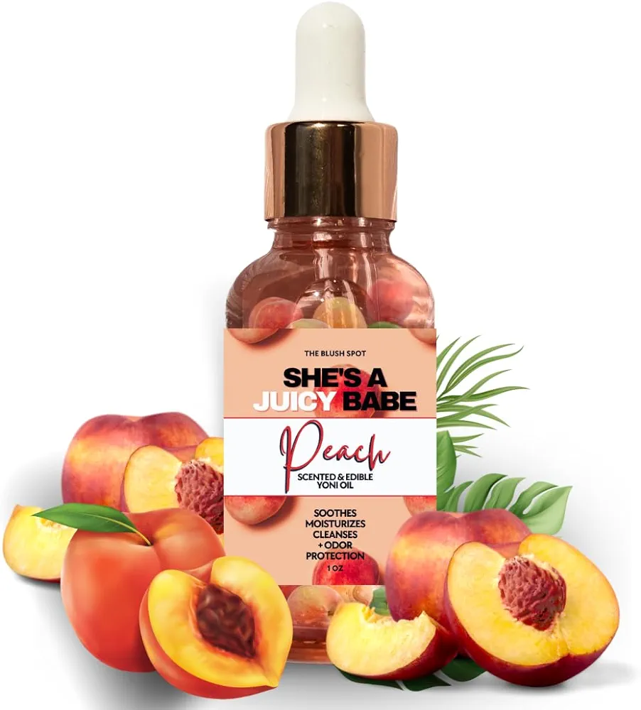 Peach Yoni Oil - Edible Yoni Oil - Scented Yoni Oil - 1oz Feminine Oil