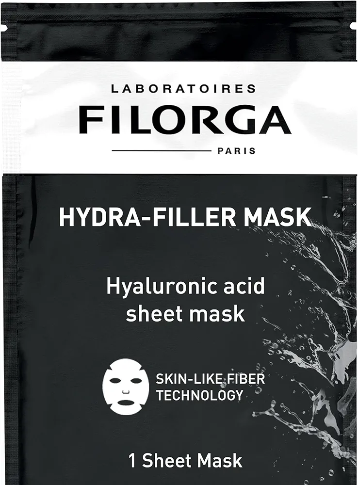 Filorga Hydra-Filler Super Moisturizing Personal Skincare Face Mask, Sheet Mask With Concentrated Serum of Hyaluronic Acid and Aloe to Hydrate Skin and Boost Complexion Care, 0.81 oz.