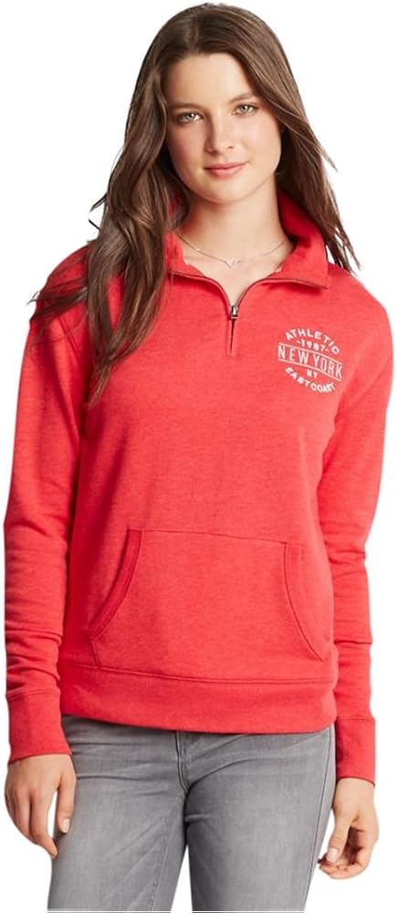 AEROPOSTALE Womens Athletic East Coast Sweatshirt, Red, X-Small