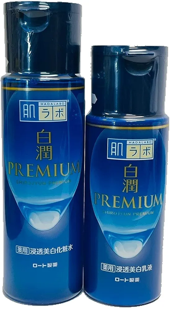 ROHTO Hadalabo Shirojun Premium Lotion 170ml and Premium Milk 140ml set