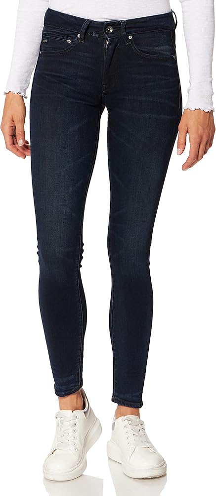 G-Star Raw Women's Midge Zip Mid Rise Skinny Fit Jeans