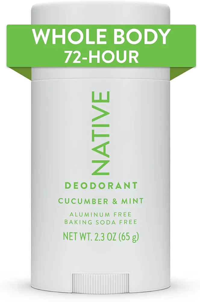 Native Whole Body Deodorant Stick Contains Naturally Derived Ingredients, Deodorant for Men and Women | 72 Hour Odor Protection, Aluminum Free with Coconut Oil and Shea Butter | Cucumber & Mint