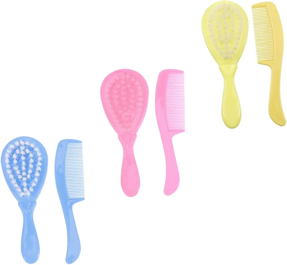 3 Sets Children's Comb Baby Shower Bathing Brush Hair Brush for Baby Infant Comb Baby Hair Brush Newborn Comb Baby Cleaning Tool Durable Baby Hair Comb