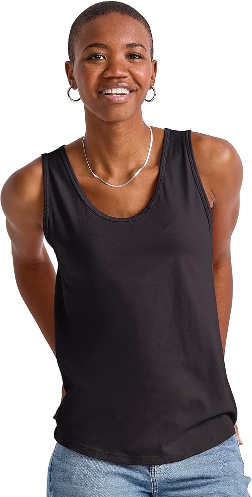 Hanes Womens Originals Tri-Blend Tank Top, Lightweight Sleeveless Shirt For Women, Plus Size Available