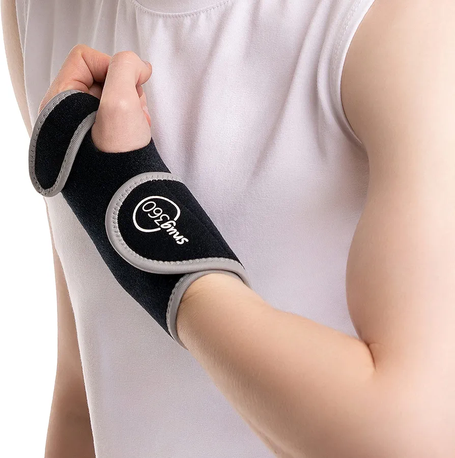 Wrist Brace with Splint - Adjustable & Breathable Wrist Support Brace for Carpal Tunnel, Tendonitis, Arthritis, Sprain & Fracture, Removable Aluminum Splint (Left Hand)