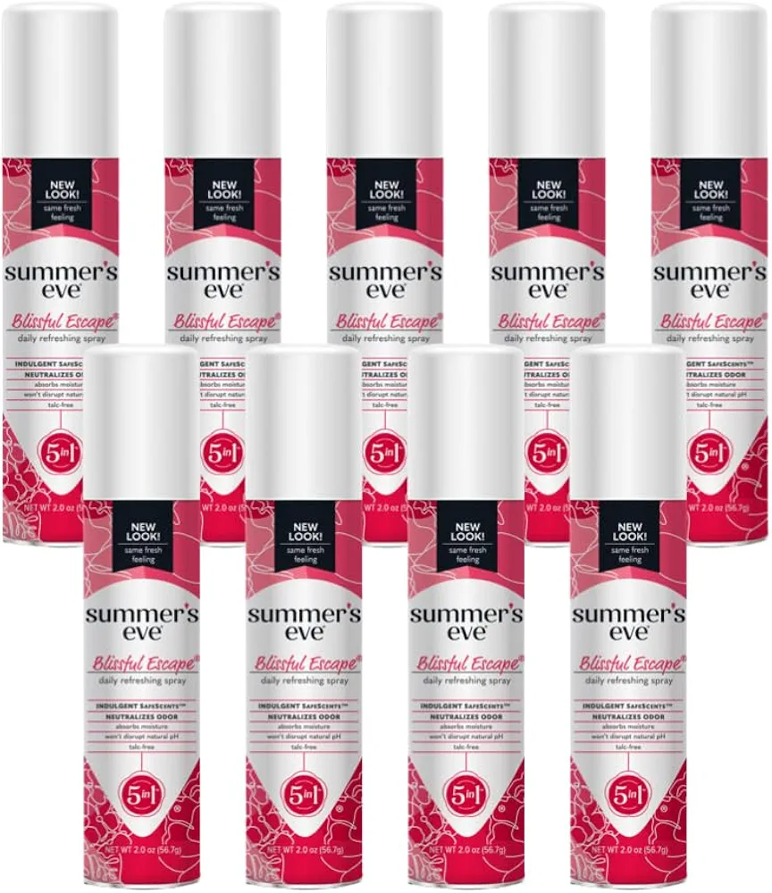 Summer's Eve Feminine Deodorant Freshening Spray, Blissful Escape 2 Oz (Pack of 9)