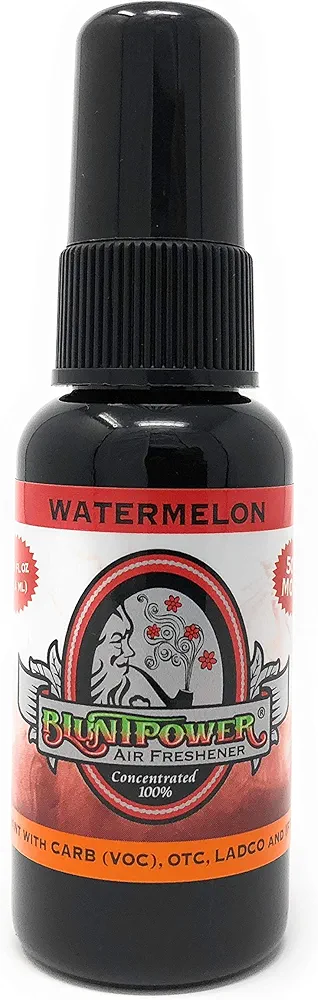 BluntPower (Watermelon, 1 Pack) Concentrated Air Freshener for Room and Car Spray - Oil-Based Diffuser Spray Bottle - Long-Lasting Bathroom Spray, Car Freshener, & Odor Eliminator Spray