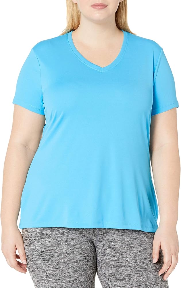 JUST MY SIZE Women's Cool Dri V-Neck