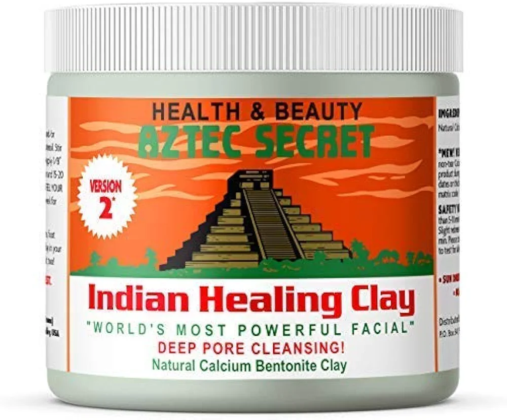 Aztec Secret– Indian Healing Clay 1 lb – Deep Pore Cleansing Facial & Body Mask – The Original 100% Natural Calcium Bentonite Clay – New Version 2