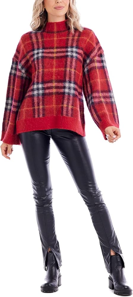 Mud Pie Women's Jenson Plaid Sweater