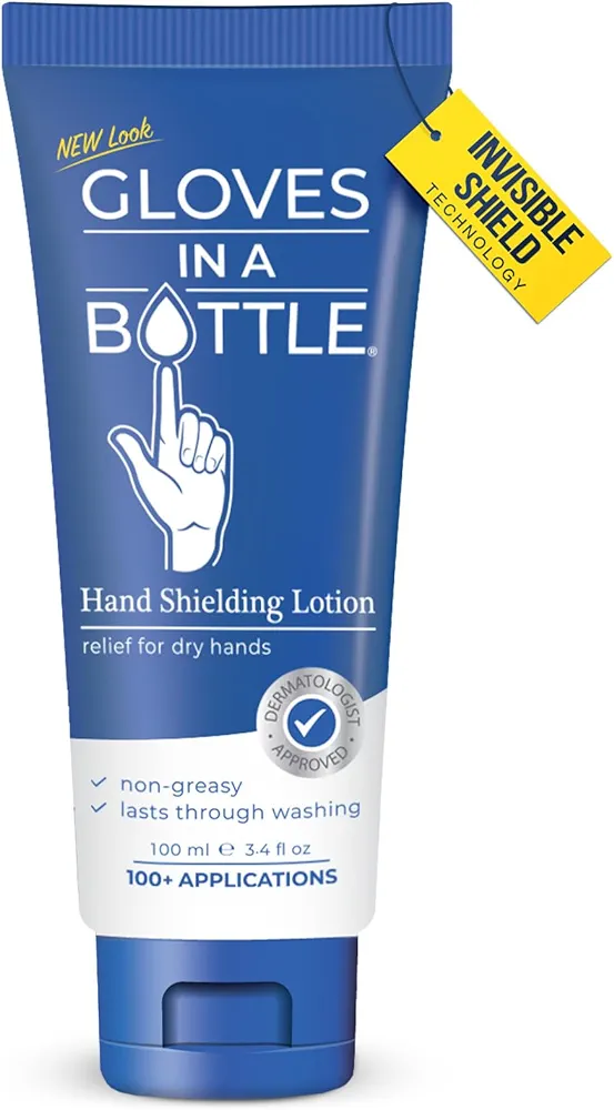 Gloves In A Bottle – Shielding Lotion for Dry Skin, Hand Lotion Travel Size, Protects & Restores Dry Cracked Skin– 3.4 oz..