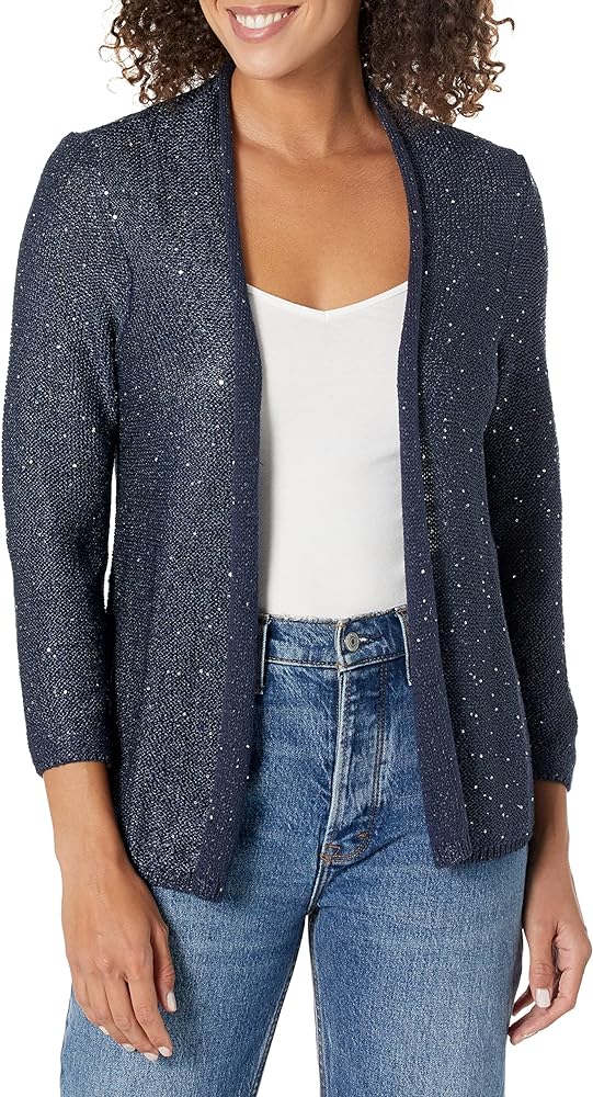 NIC+ZOE womens Sequin Set Cardigan