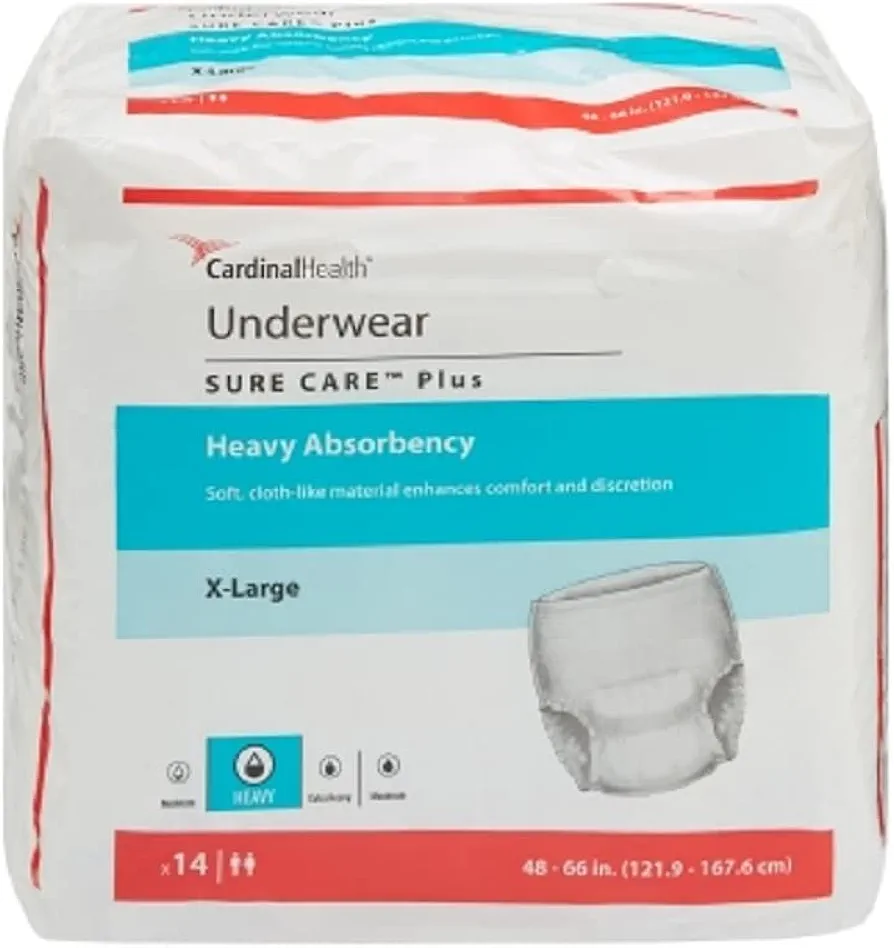 Sure Care Protective Underwear X-Large 48" - 66" (Case of 56)