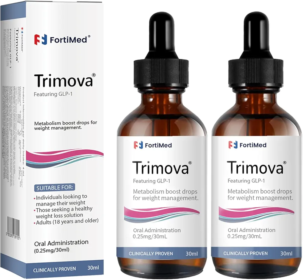 2PCS Trimova Drops, Trimova Boosting Drops,Natural Formula Drops, Natural Vitamin for Men & Women