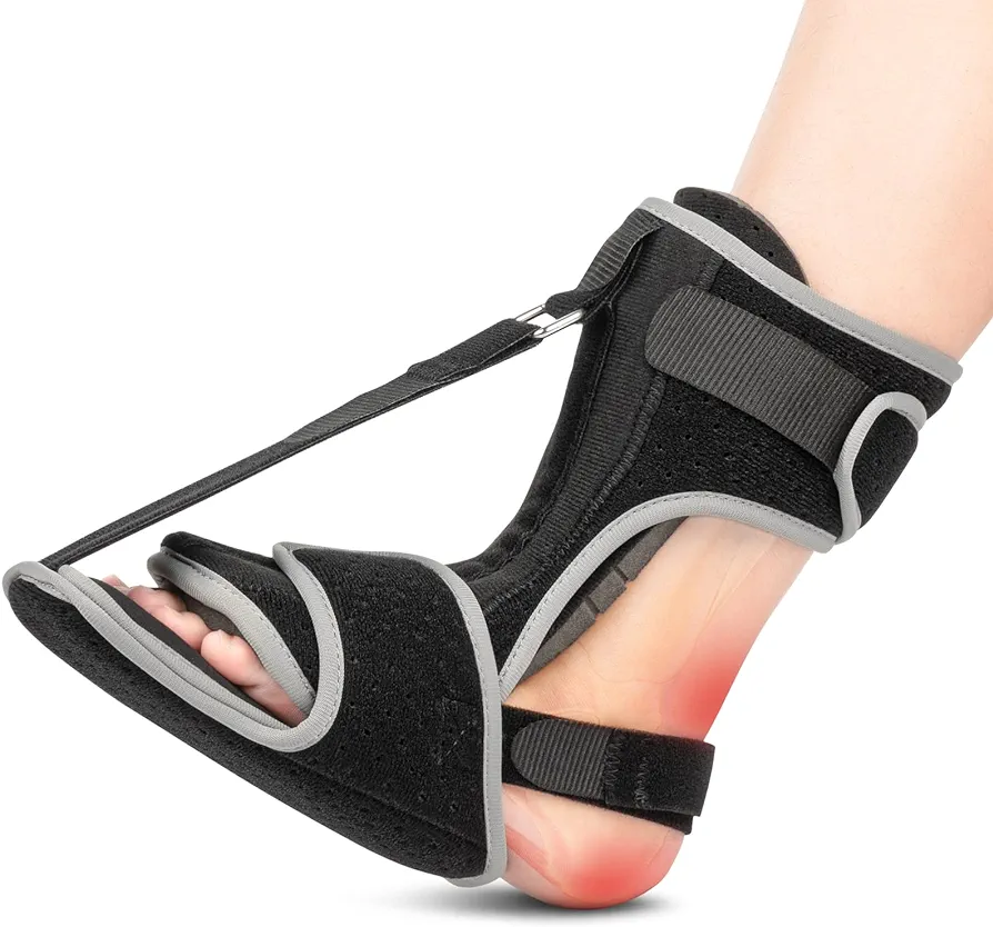 Plantar Fasciitis Night Splint: Upgraded Plantar Fasciitis Brace for Women Men | Dual Effective Plantar Fasciitis Relief Achilles Tendonitis Foot Drop Heel Pain Black