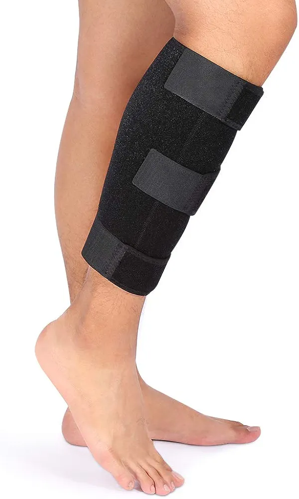 Adjustable Shin Splint Support, Calf Support Brace, Lower Leg Compression Wrap Increases Circulation, Calf Compression Brace Shin Splint Sleeve Support for Calf Muscle Injury, Swelling, Strain