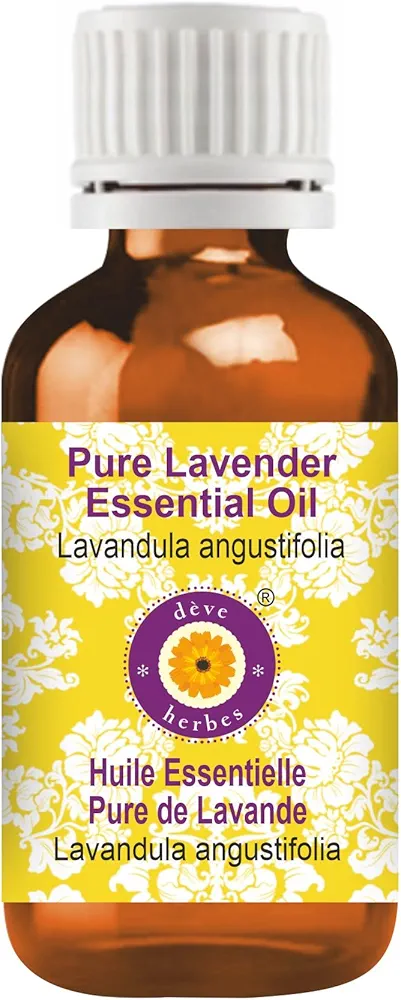 Deve Herbes Pure Lavender Essential Oil (Lavandula angustifolia) Steam Distilled 100ml (3.38 oz)