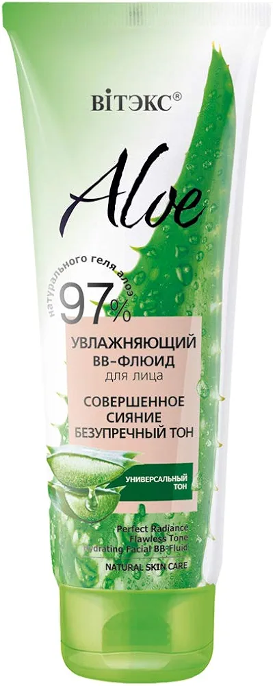 & Vitex Aloe 97 Perfect Radiance Flawless Tone Hydrating Facial BB-Fluid for All Skin Types, 50 ml