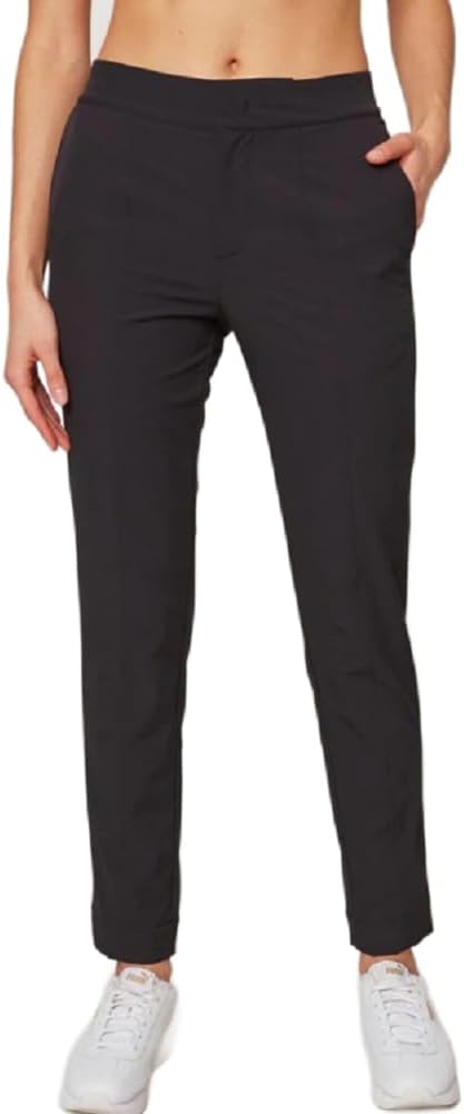 Mondetta Womens Lined Tailored Pant High-Rise Comfort Stretch (14, Black)