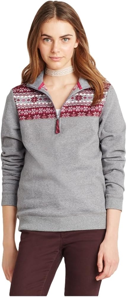 AEROPOSTALE Womens Knit Sweatshirt, Grey, Medium