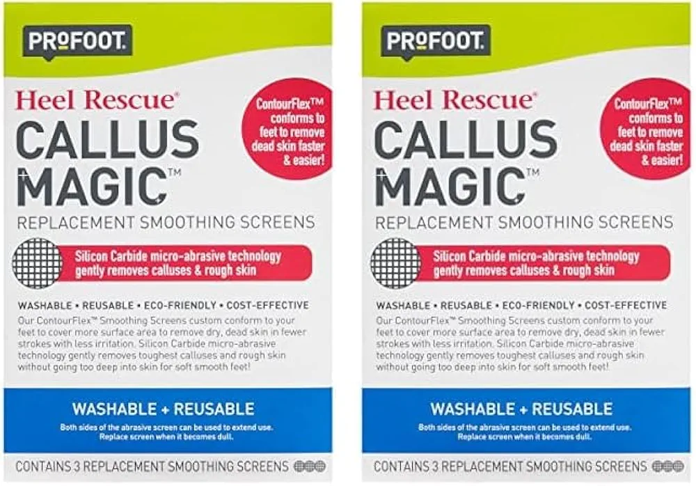 PROFOOT Heel Rescue Callus Magic™ Replacement Smoothing Screens, Contains 3 Replacement Smoothing Screens (Pack of 2)