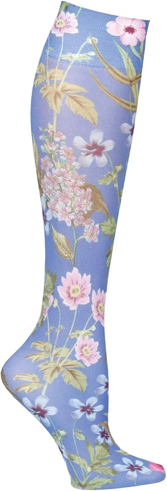 Celeste Stein Moderate Compression Knee High Stockings Wide Calf - Blue Morona