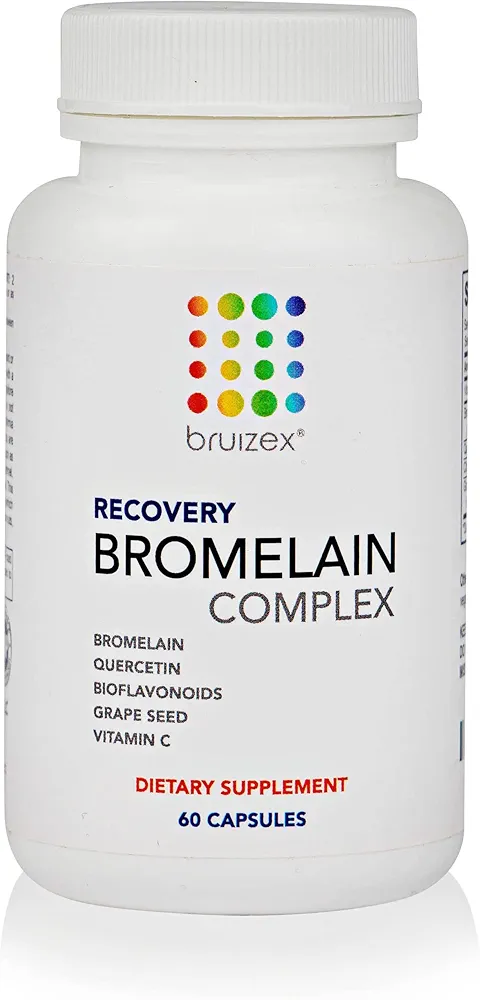 Bromelain & Quercetin Recovery Complex I Post Surgery Recovery I Bruising, Swelling Relief, Lymphatic Drainage I Post 360 lipo, BBL, liposuction, tummy tuck I non GMO 60 caps