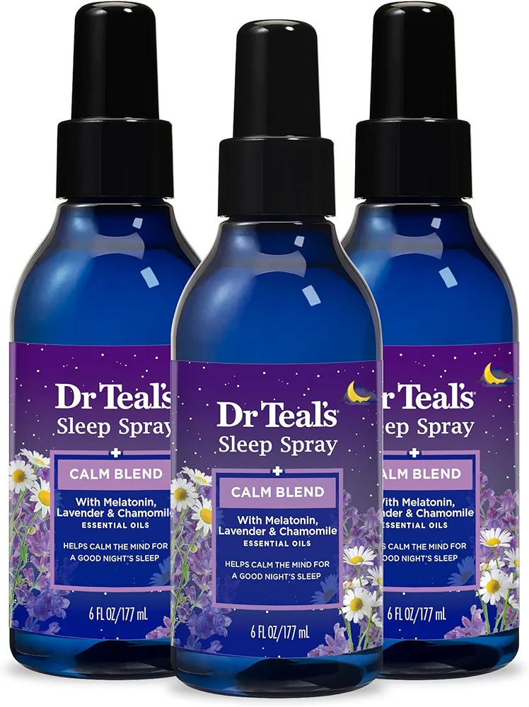 Dr Teal's Sleep Spray with Melatonin & Essential Oil Blend, 6 fl oz (Pack of 3)