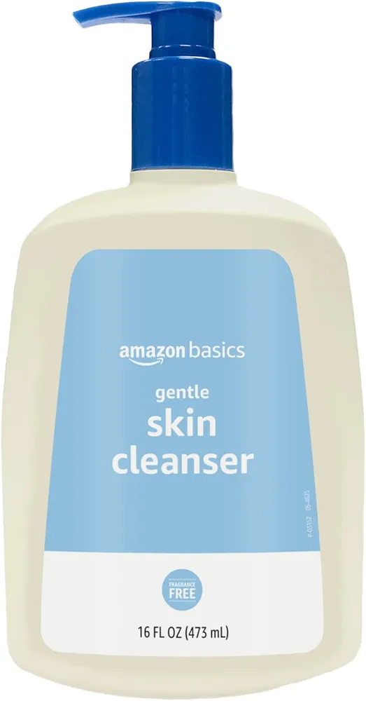 Amazon Basics Gentle Skin Cleanser, Unscented, 16 Fl Oz (Pack of 1)