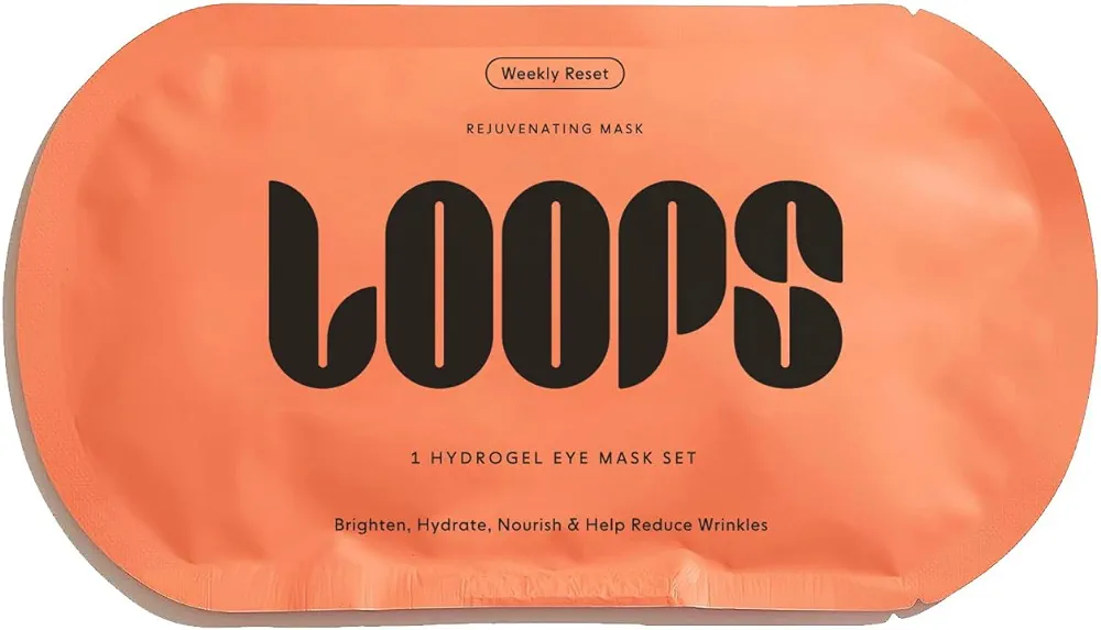 LOOPS WEEKLY RESET - Rejuvenating Hydrogel Eye Mask - Brighten, Hydrate, Nourish and Help Reduce Wrinkles for Refreshed Eyes - Reduces Signs of Puffiness - For Resilient-Looking Skin - 1 Pc