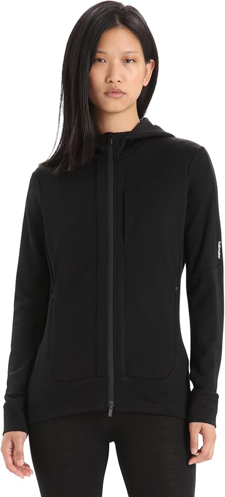 Icebreaker Women's Quantum Iii Long Sleeve Wool Athletic Zip Up Hoodie