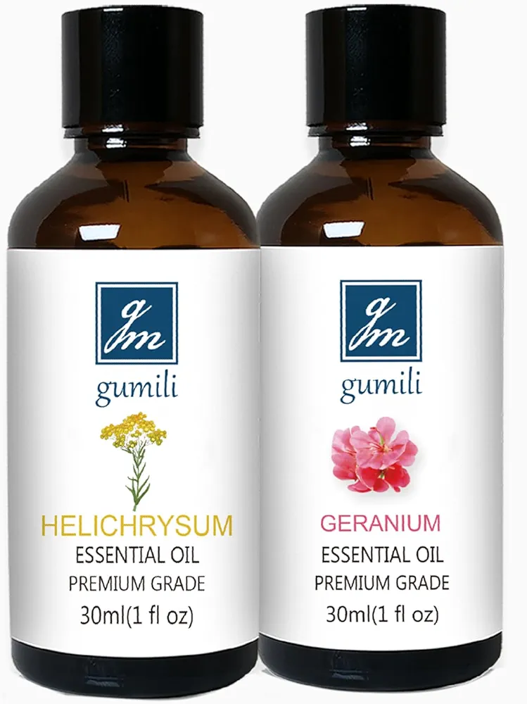 Helichrysum Essential Oil and Geranium Essential Oil - 2 Oz