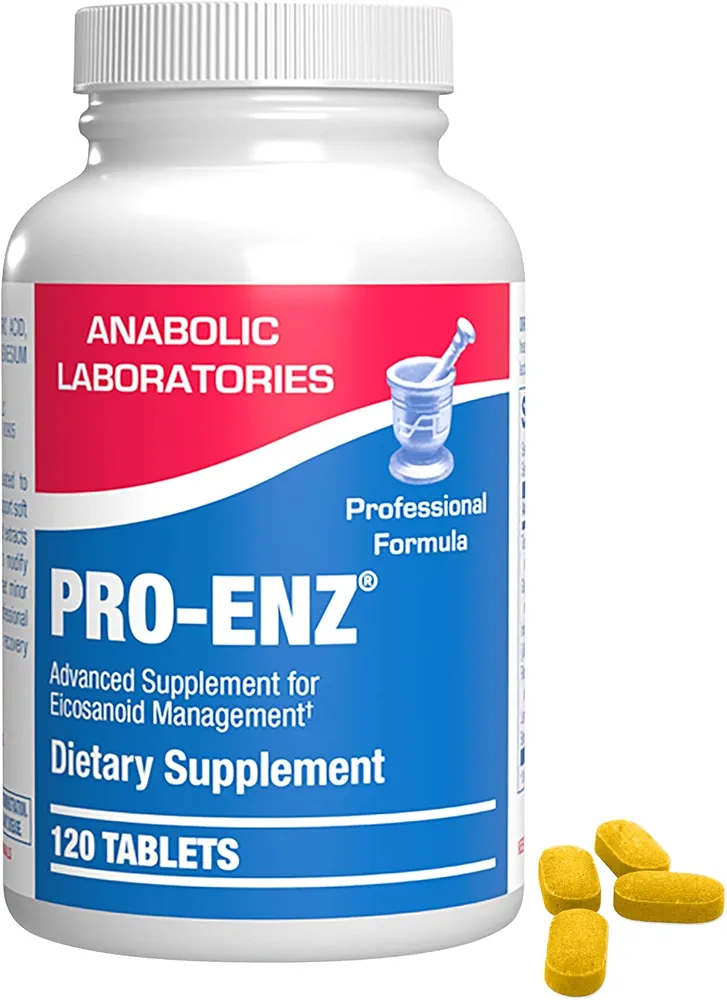 Pro ENZ Advanced Eicosanoid Management Supplement - 120 Tablets - Turmeric and Ginger Supplement with Boswellia Serrata Extract and Bromelain - Soft Tissue and Joint Health