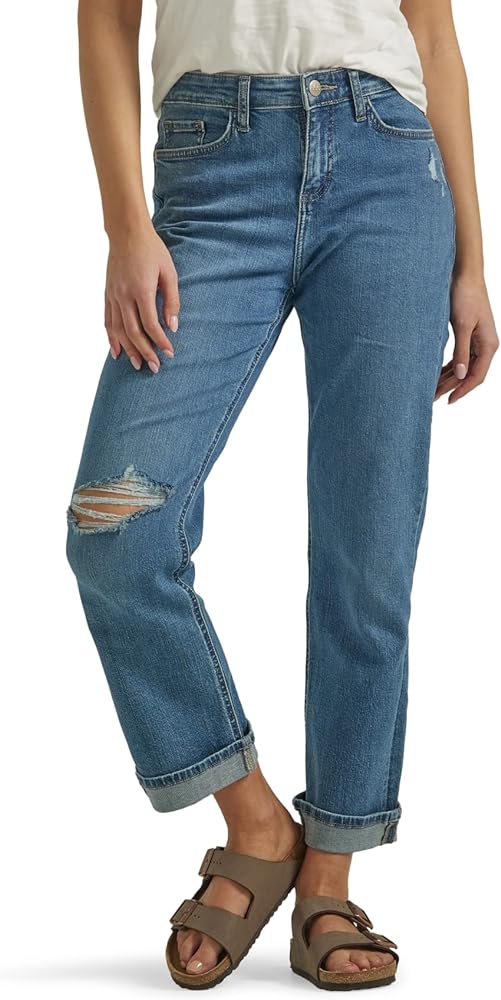 Lee Women's Mid Rise Boyfriend Jean