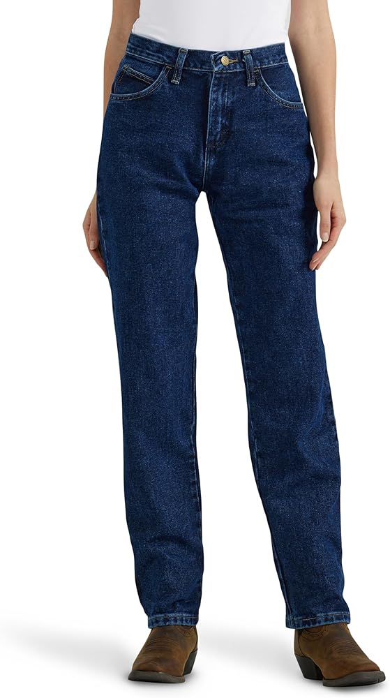 Wrangler Women's Blues Relaxed Fit Mid Rise Heavyweight Jean